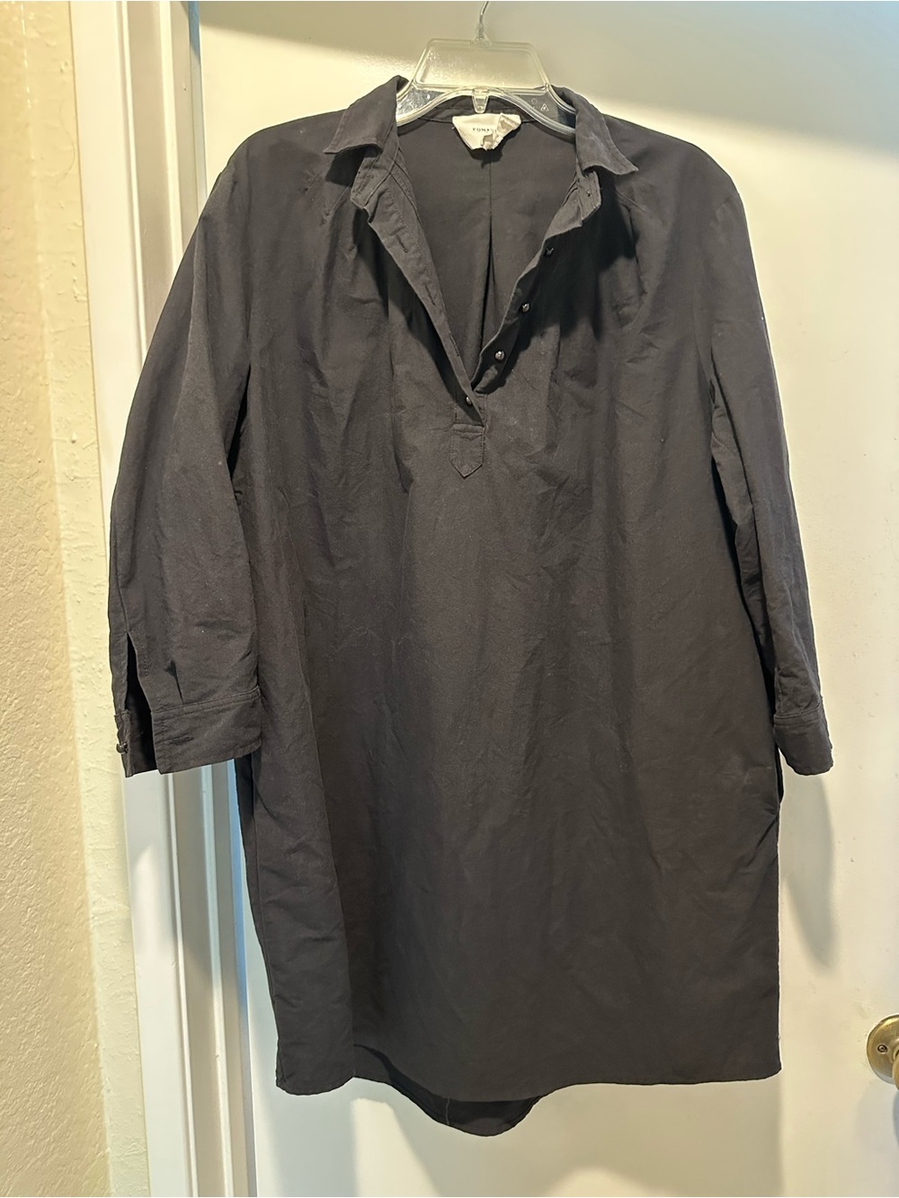 Pomander Place by Tuckernuck Black Polly  Dress w 3/4 Sleeve Size Large